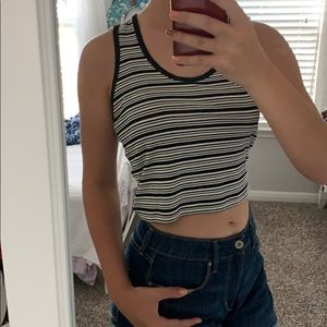 Black and White Cropped tank top